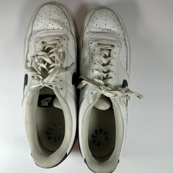 Nike Court Vision Low Casual Shoes Mens Size 10.5 White Black Comfort Sneakers - Picture 4 of 12